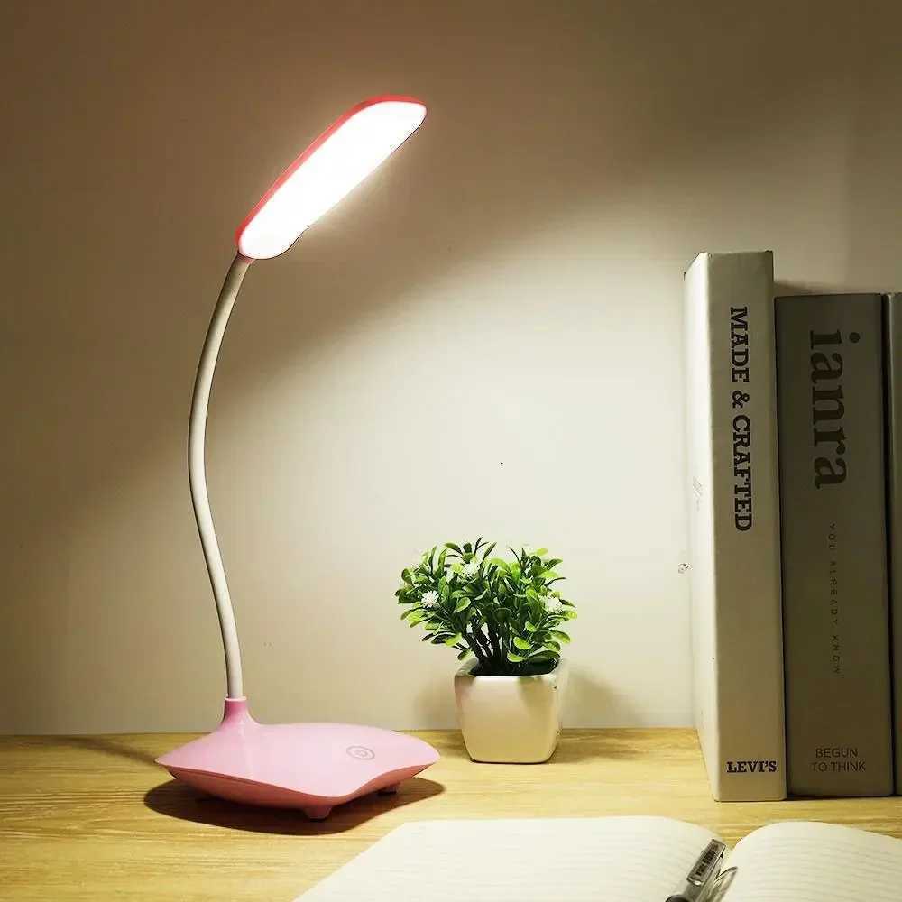 5V USB Rechargeable LED Desk Lamp Foldable Dimmable Touch Table Lamp Eye Protection Night Light Reading Lamp XJ250725
