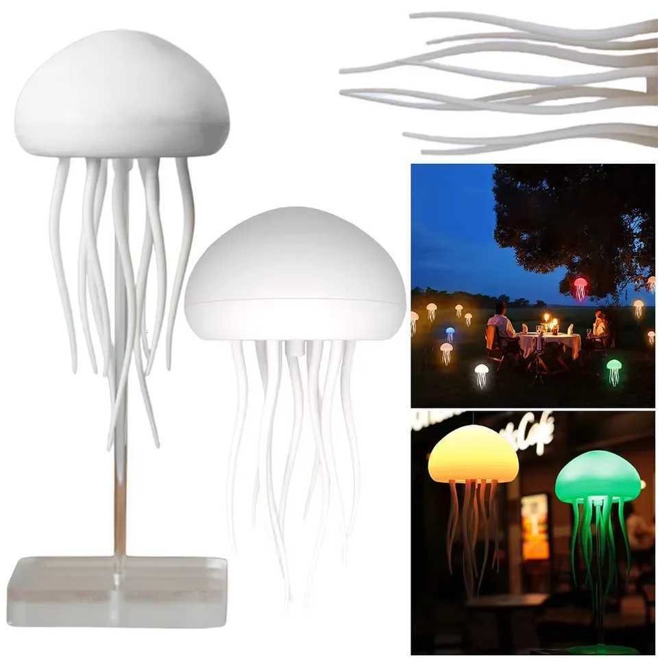 Cartoon Dancing Jellyfish Night Light RGB Gradient Cute Jellyfish Bedside Lamp Voice Control Type-C Charging LED Night Lamp XJ250725