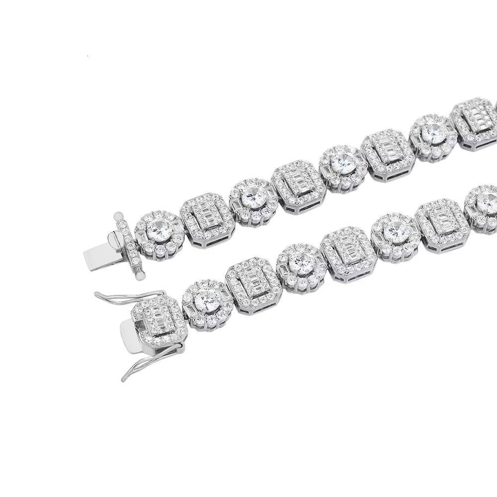 Vintage Style Moissanite Tennis Necklace Quality Guaranteed Proper Price Link Chain Claw Setting for Parties