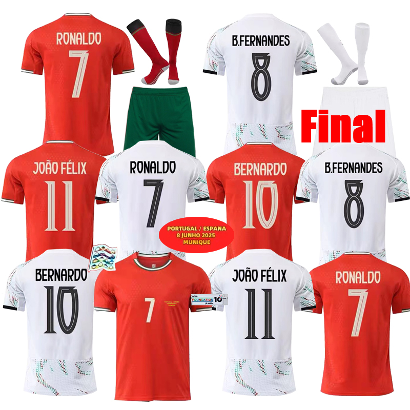 25 26 soccer jerseys RONALDO JOAO FELIX PEPE BERMARDO B.FERNANDES camisa de futebol 2025 2026 MOUTINHO football shirt Men Kids kit portugal jersey