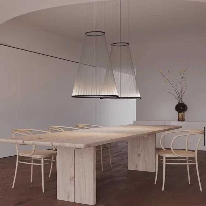 Nordic Tassel Line Art Chandelier Living Dining Room Loft Home Decor LED Net-like Hanging Lamp Duplex Villa Stair LightXJ250725
