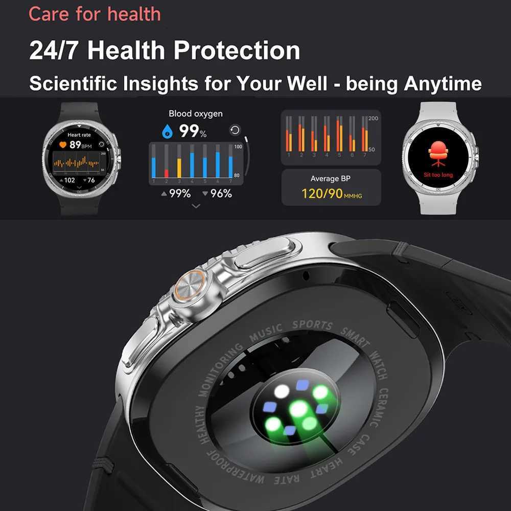 2025 New Galaxy Watch 8 tra Smart Watch Men GPS NFC 3ATM Waterproof 1.43 AMOLED Fitness Sport Tracker Health Start SmartWatch X250726