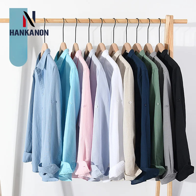 Camping Spring Summer Linen White LongSleeved Shirt Mens Cotton Business Casual Comfortable Loose Blouson 250717