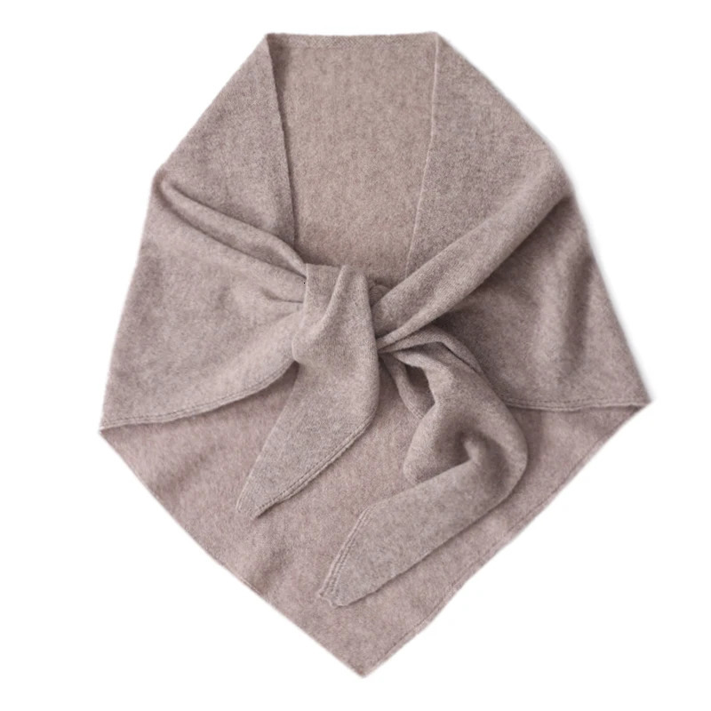 100% Wool Large Triangle Scarf Shawl for Women Winter Autumn Soft Warm Cashmere Knitted Cape Poncho Korean Fashion Scarves 250724