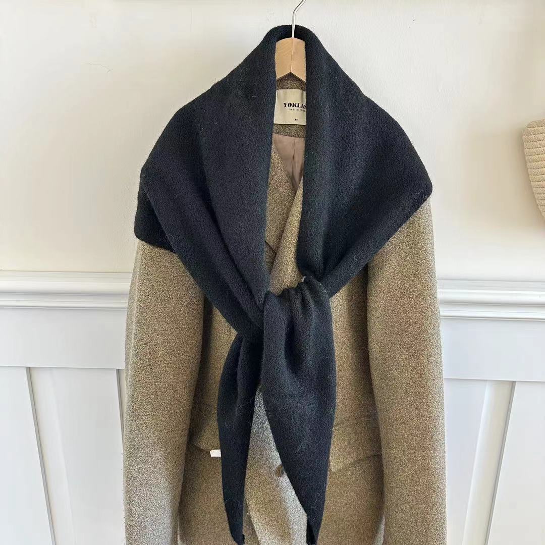 K1478 Hot sale wool triangle shawl for women, knitted warm scarf, neckband, versatile coat, shirt and outerwear