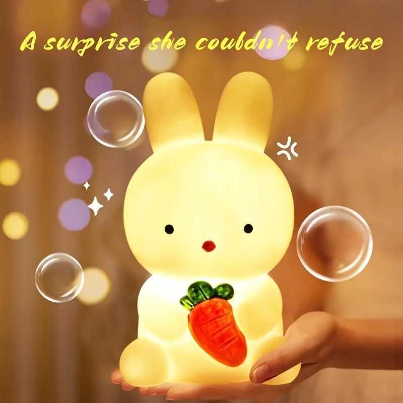 1PC Cute Cartoon Rabbit Light Girl LED Night Light Bedroom Living Room Light Rabbit Decorative Lamp Gift Light Bunny Gift XJ250725