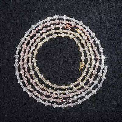 Wholesale Bulk Manufacture Sier Moissanite Necklace Men and Women Stylish Bracelet for All