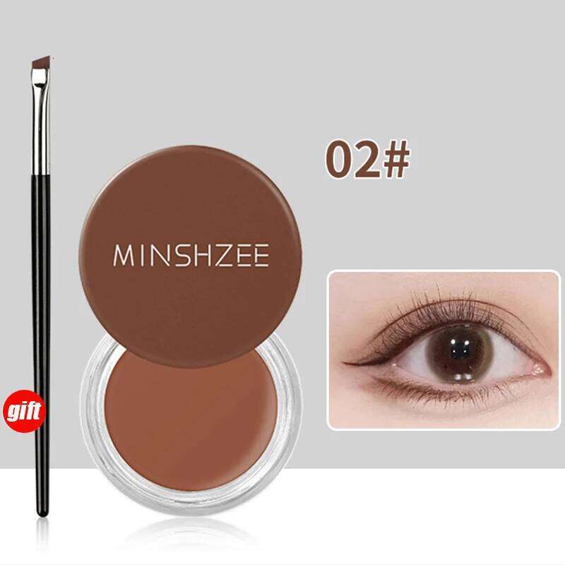 Black Brown Cream Waterproof Beauty Cosmetics Long Lasting Eyeliner Gel Eyeshadow Makeup Tools with Brush Set Eye Liner X250726