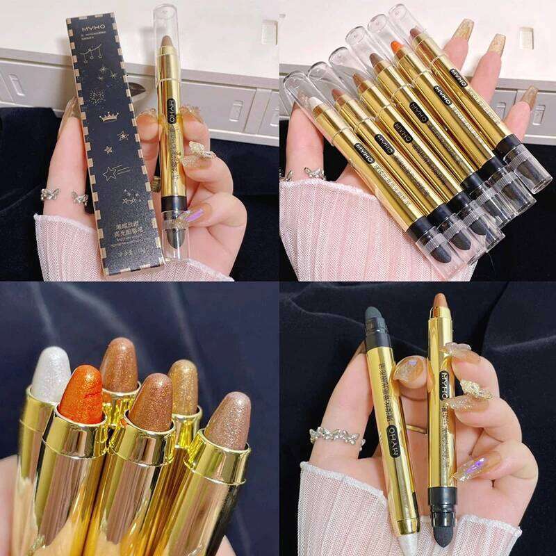 Shimmer Stick Easy Glitter Highlighter Eyeshadow Pencil Brightening Makeup Pink Silkworm Champagne Gold Eyeliner X250726