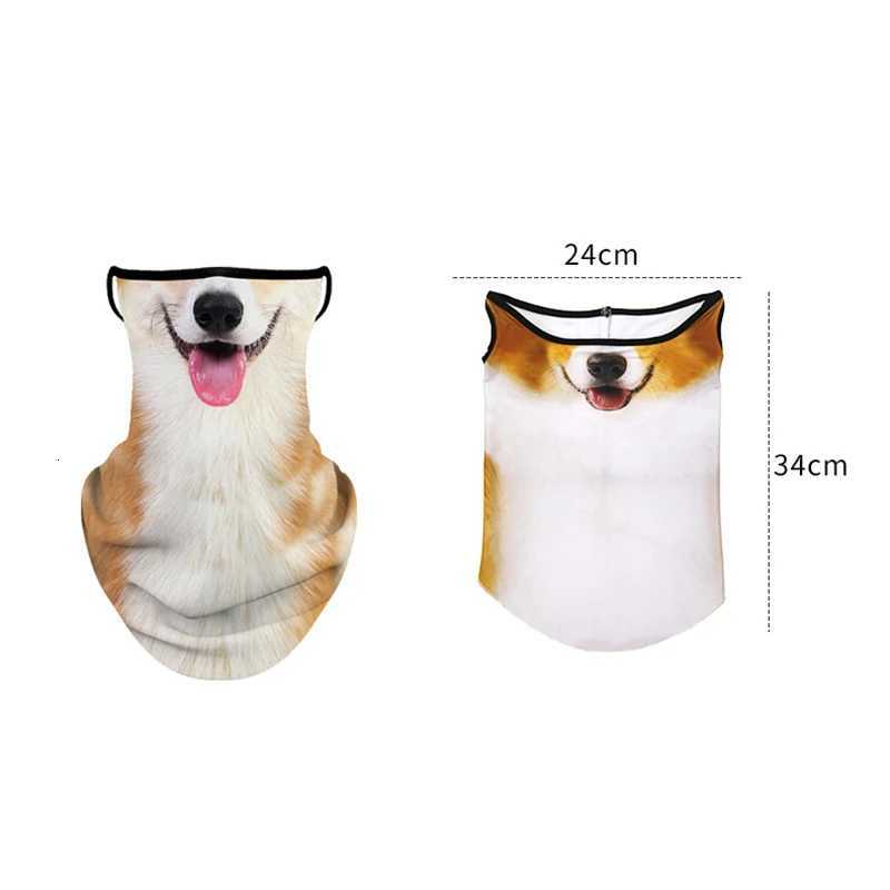 1pc 3D Cat Dog Cute Animal Balaclava Motorcycle Hat Summer lce Silk Breathable Bandana Cycling Running Face Mask Cover Scarf Z250725