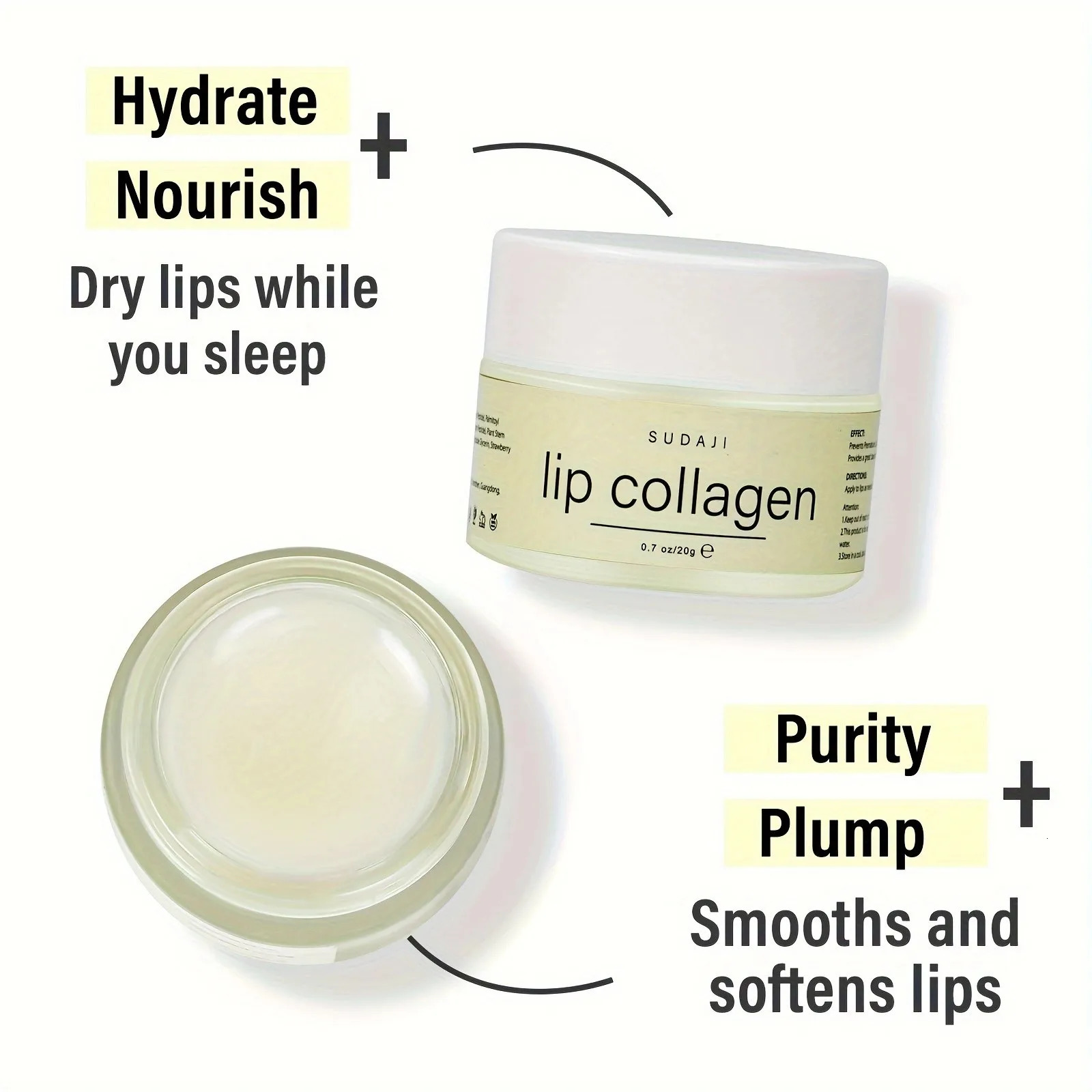 20g Plant stem cells Vitamins E A Collagen Lip Butter 250716