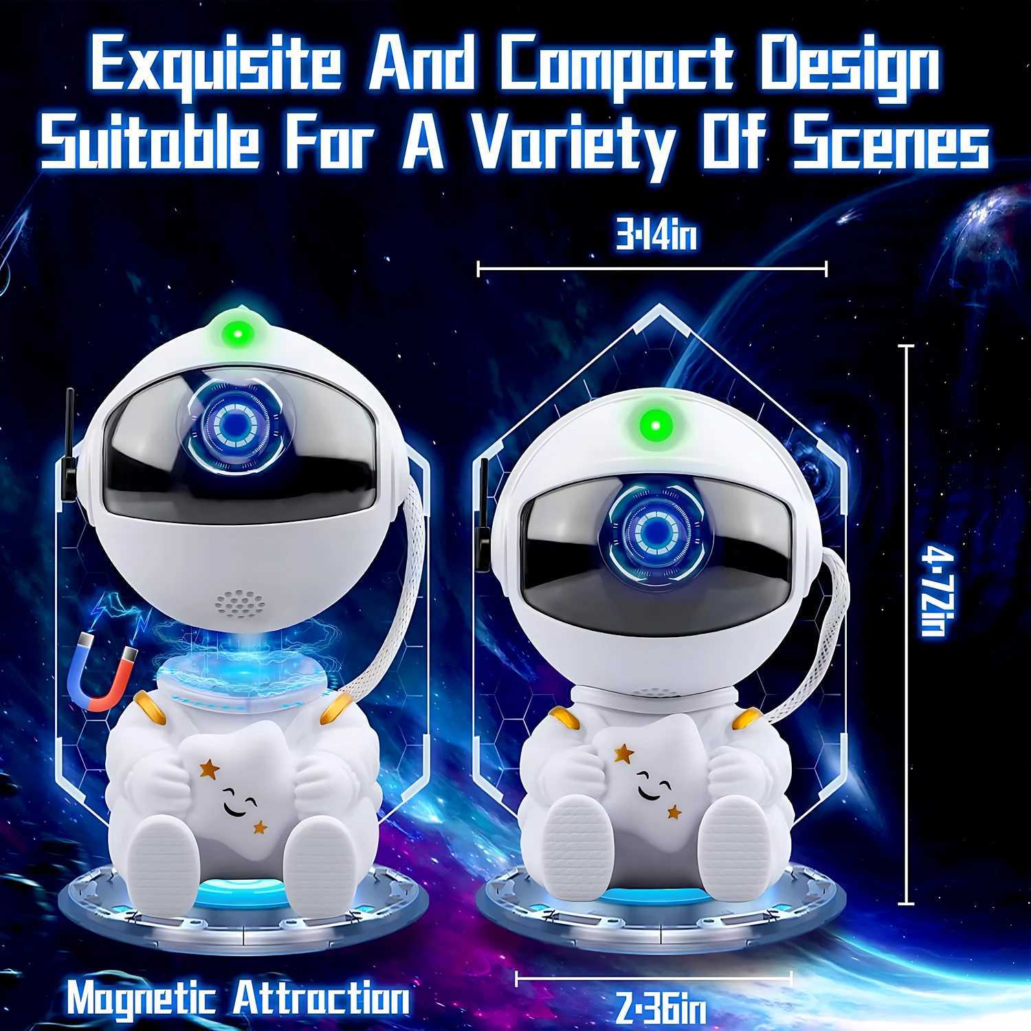 Star Projector Galaxy Night Light Astronaut Space Projector Starry Nebula Ceiling LED Lamp for Bedroom Home Decorative a gift for kids. XJ250725