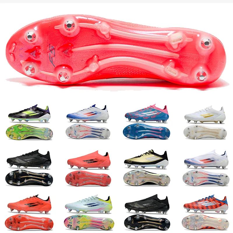 Designer F50 SG Elite Soccer Cleats 50 turbo Aurora Black Platin Met soccer Cleats messis Football Boots Advancement Pack Re-emergence Soccer Shoes Football Shoes