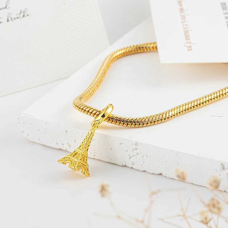 New Gold Plated Safety Chain Hearts Clip Family Tree Snowflake Charm Bead Fits Original European 925 Silver Bracelet Jewelry Gift XJ250726