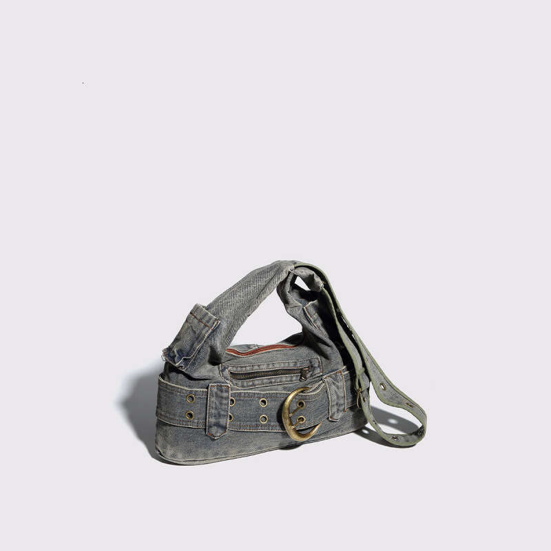2025 New Y2K Washed Denim Women's Textured Underarm Casual Versatile Crossbody Bag