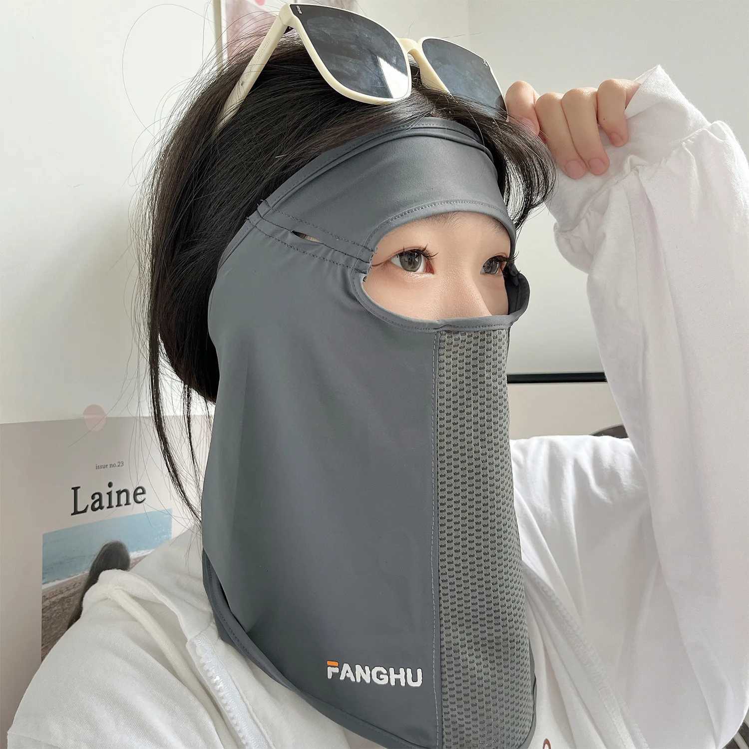 UV Protection Silk Mask Sun Proof Bib Solid Color Face Cover Face Shield Summer Face Scarves Sunscreen Face Scarf Riding Z250725