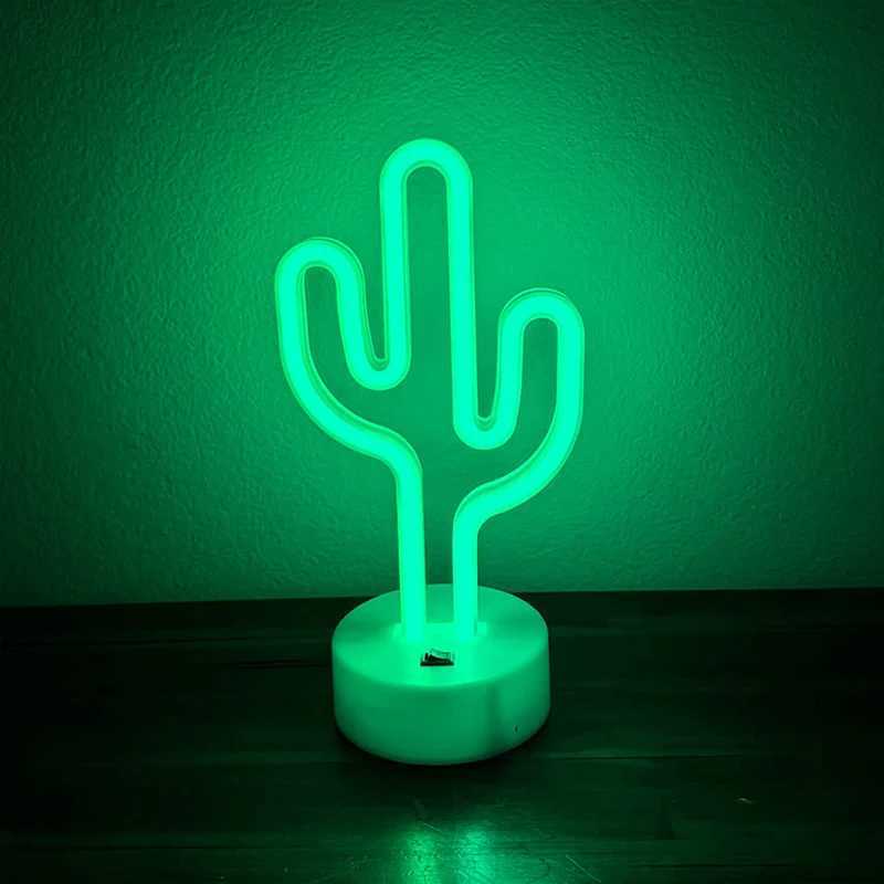 ute tsactus Neon Sign Lights Battery USB Powered LED Table Lamp for Party Birthday Gift Living Room Camping Summer Home Decor XJ250725