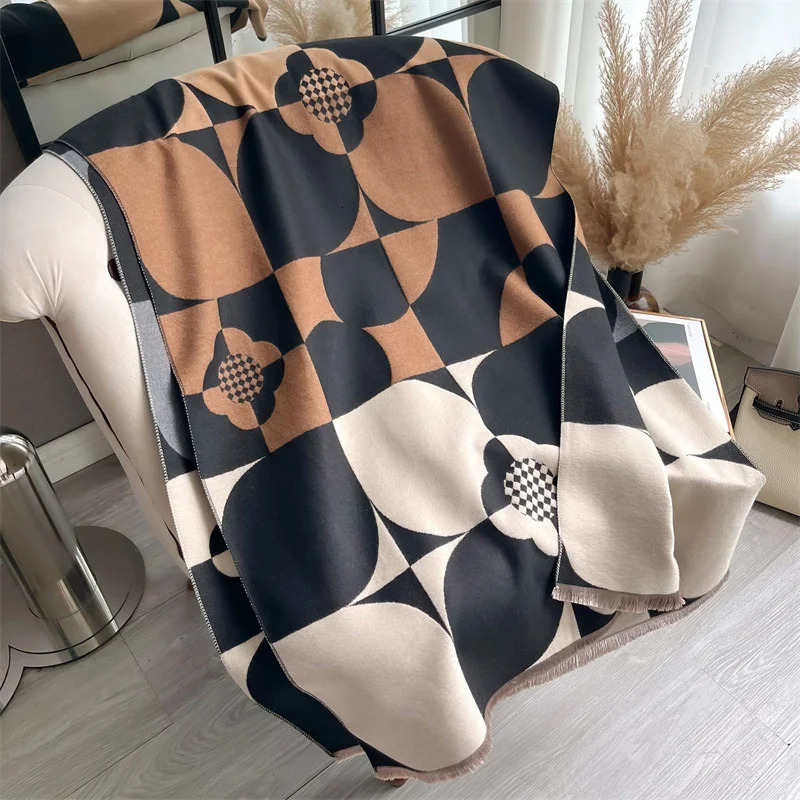 Cashmere Scarf for Women Thick Warm Winter Blanket Female Quality Shawl Wrap Scarf Poncho Echarpe Pashmina 250724