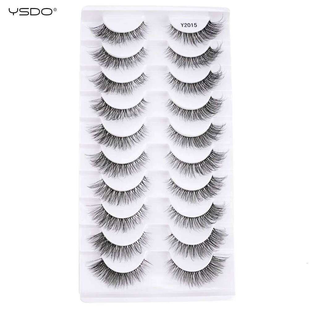 YSDO Natura Cat Eye 3/10 Pairs Faux 3d Mink Reusable Fake Eyelashes Tools Soft Wispy False Lashes maquille X250725