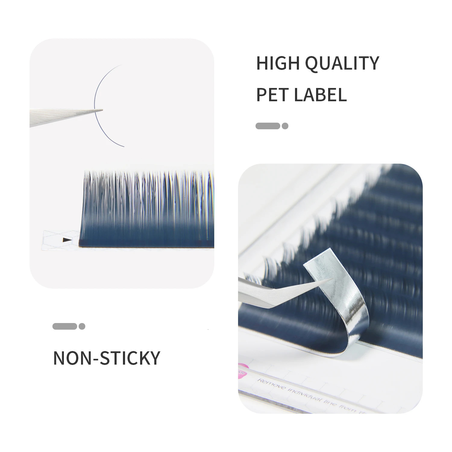 GLAMLASH Colored Lashes Literary Morandi Grey Individual Natural False Colorful Eyelash 250714