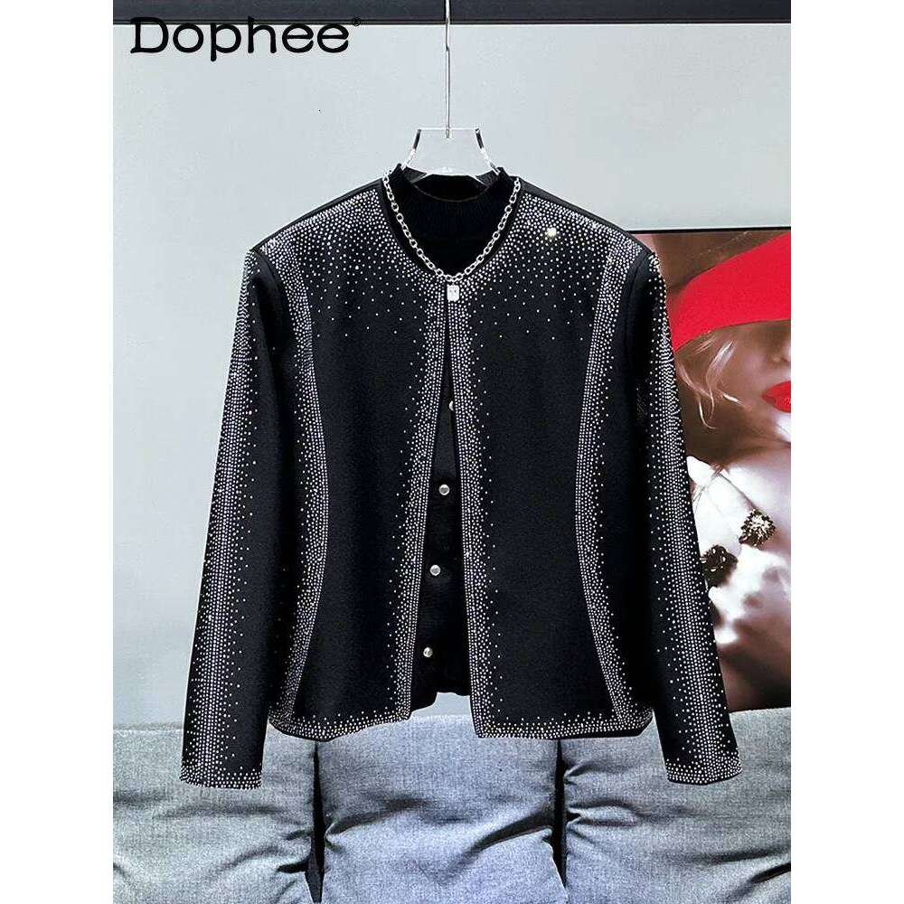 2024 Autumn Trendy Fashion Casual Versatile Design Jacket New Shining Hot Dia Men's Long Sleeve Jackets Male Loose Coats