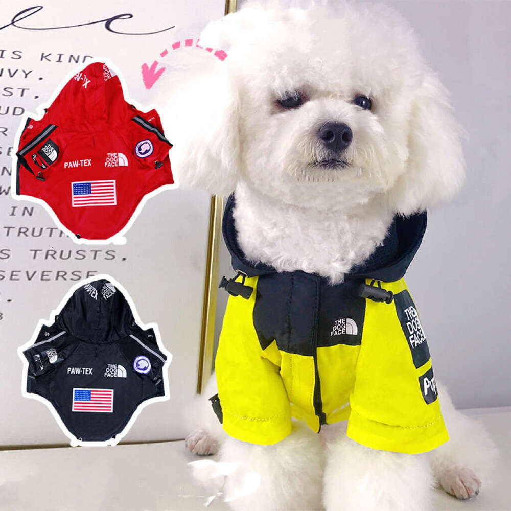 Pet Clothing Dog Clothes New Pet Dog Jacket Reflective Breathable Raincoat Windproof Waterproof Two-Legged Hooded
