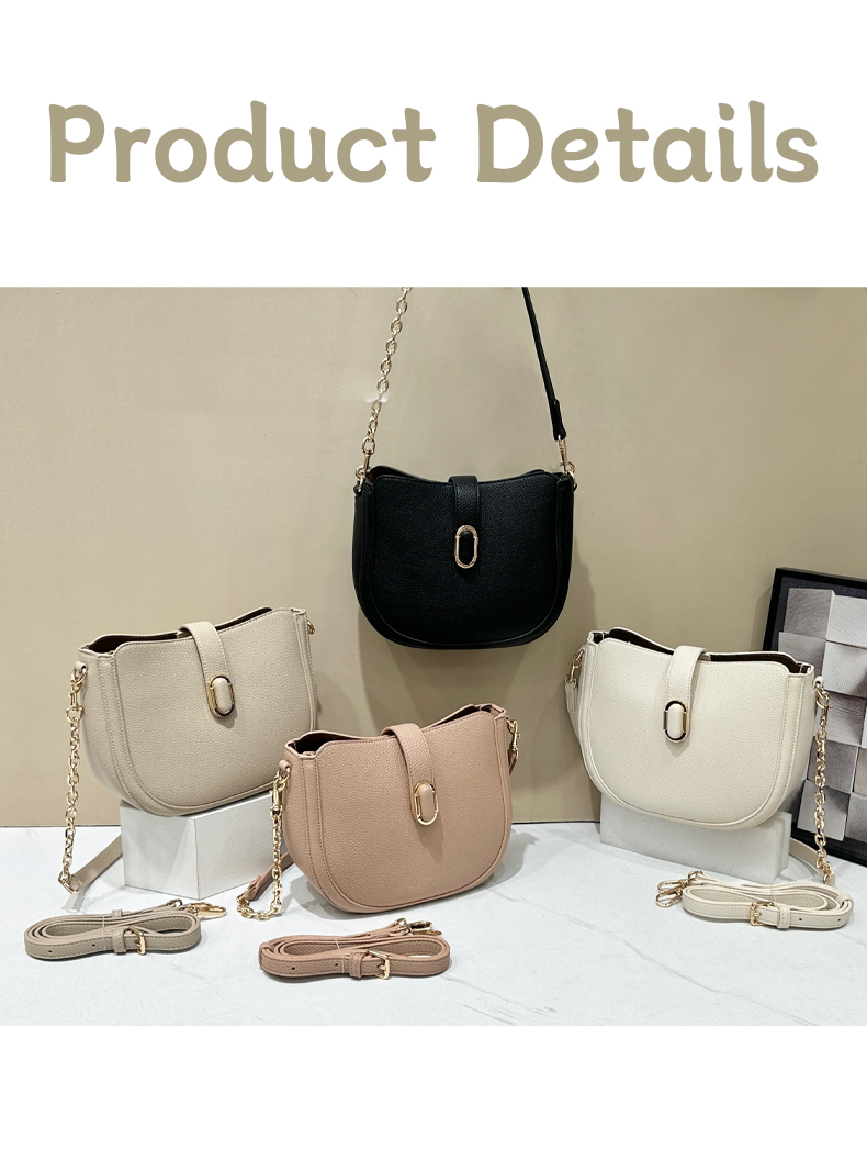 Shoulder Bags Light luxury retro saddle bag, women's crossbody bag, chain single-shoulder underarm bag