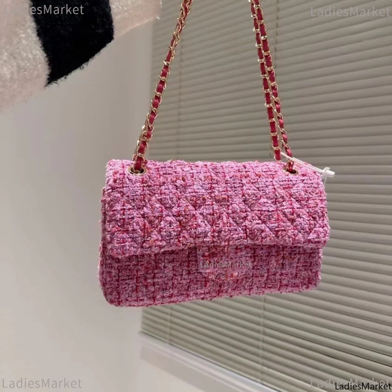 Top Quality Tweed Bag Designer Bag Flap Bag Woman Shoulder Bag Classic Quilted Bags Luxury Turn Lock Fashion Handbag Crossbody Mini Shoulder Bag Ladies Tote Bag