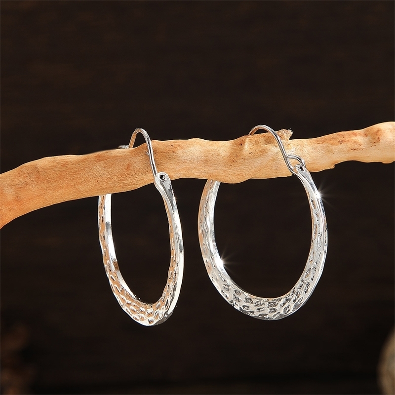 Retro Style Large Hoop Earrings Round Loop for Women Exaggerate Party Jewelry Gifts 250715