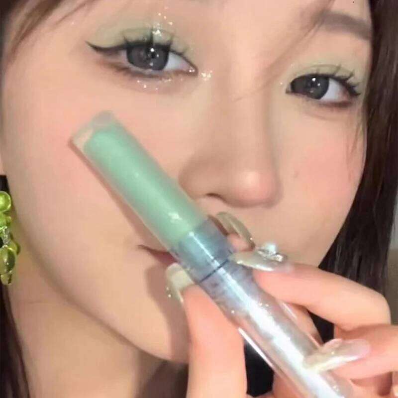 2 In 1 Double-head Glitter Liquid Eyeshadow Brightening Lightweight Waterproof Matte Blue-green Summer Lying Silkworm Eye Makeup X250