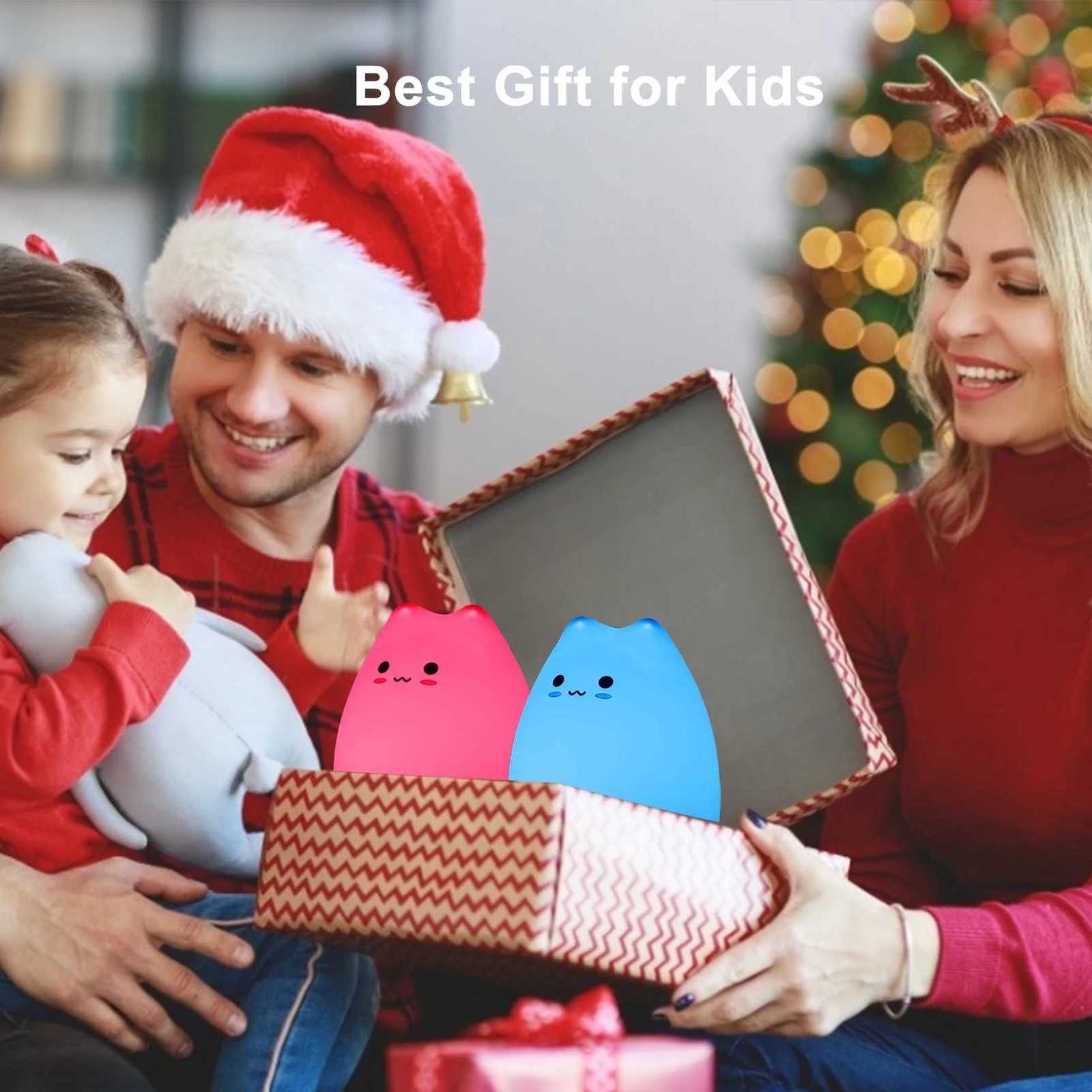 Mini Popular Cat Baby Night Lamp 7-color Pat Touch Color-changing Eye Protection Bedroom Bedside Night Light Gift for Children XJ250725