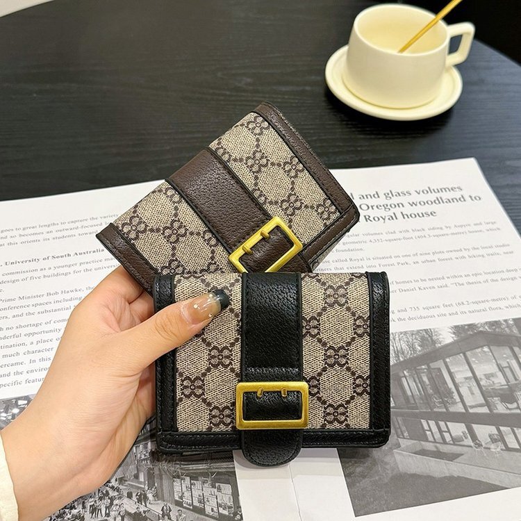 Free Shipping On 2025 Summer New Designer Bags High-end Small Wallet For Women Short Soft Leather Multi-card Slot Card Holder Wallet Combo High-qualit