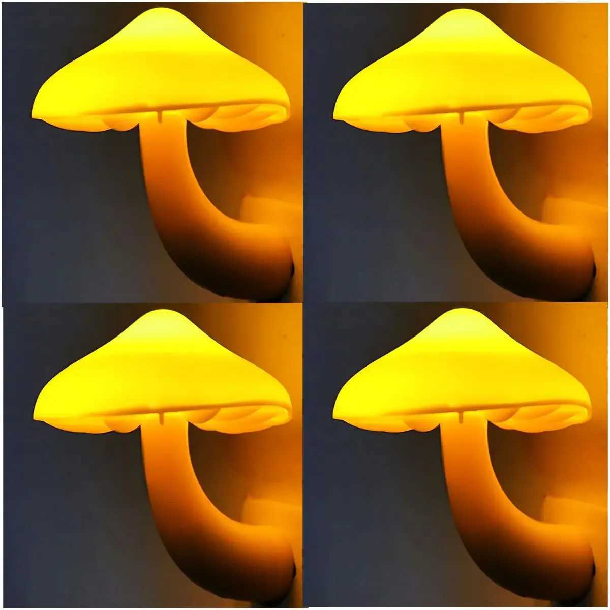Light Sensor LED Night Light for Adults Kids NightLight Cute Mushroom Night Light Plug-in Wall Lamps for Bedroom Bathroom Toilet XJ250725