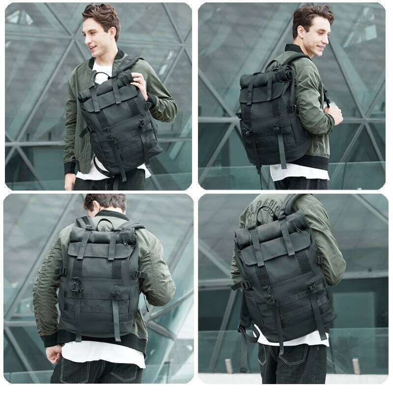 MOYYI 3 in 1Expandable Laptop Backpack Men Women Large Roll Top Travel Ruckpack Waterproof Outdoor Sport Flip Hiking Knapsack