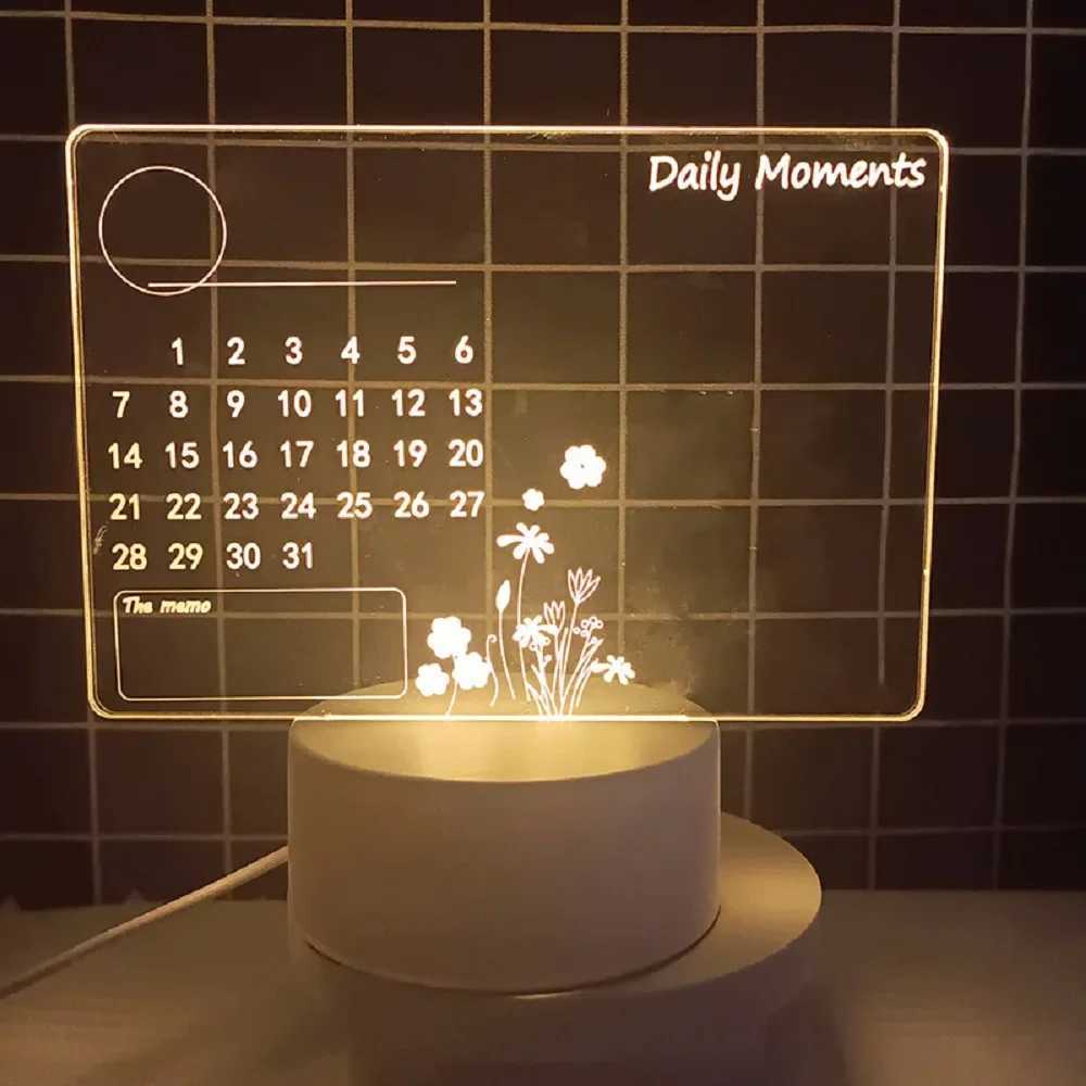 Note Board Creative Led Night Light USB Message Board Holiday Light With Pen Gift For Children Girlfriend Decoration Night Lamp XJ250725
