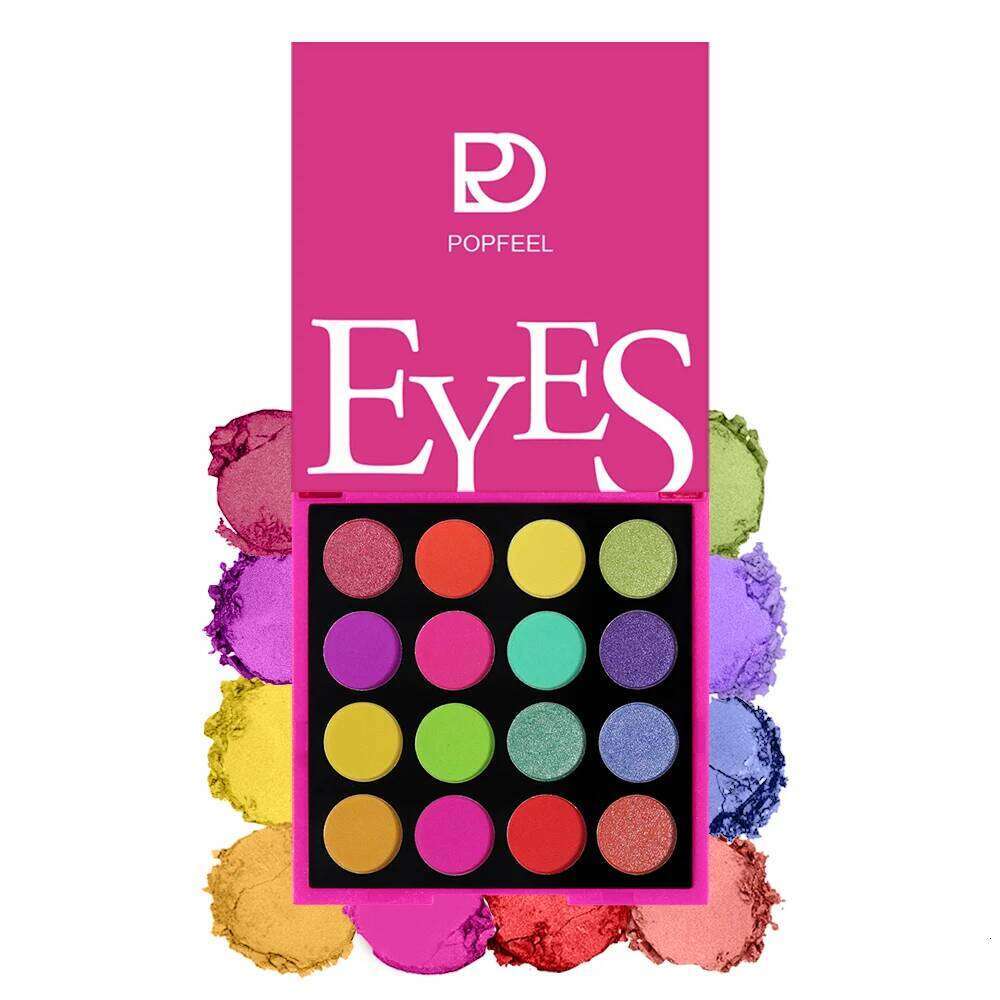 FEEL Spotlight Eyeshadow Palette, Makeup Eyemakeup Palette 16 Colors Matte Shimmer Glitter Pigment Eye Shadow Pallete