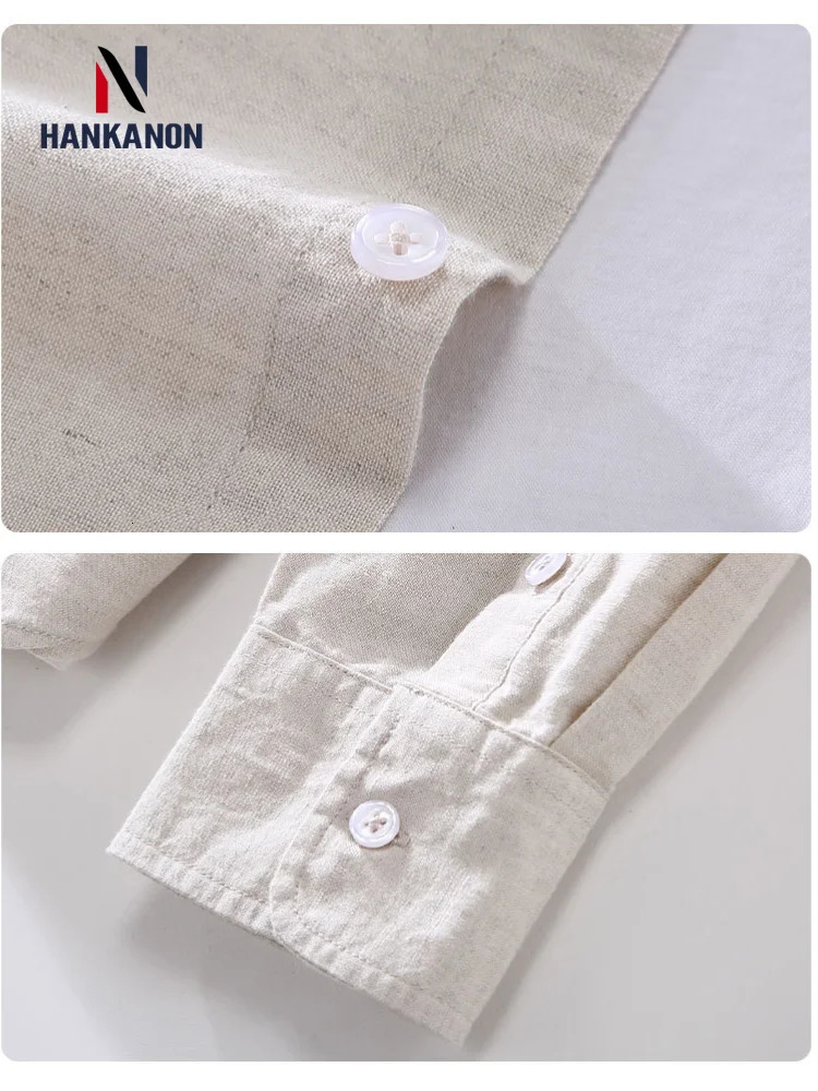 Camping Spring Summer Linen White LongSleeved Shirt Mens Cotton Business Casual Comfortable Loose Blouson 250717