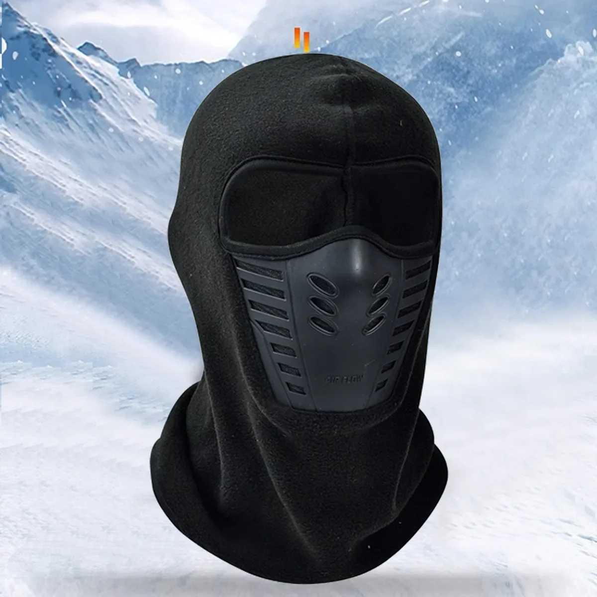 Winter Outdoor Skiing Riding Masked Cap Thickened Fleece Cap Scarf Face Protection Warm Windproof Hat Headgear Mask Z250725