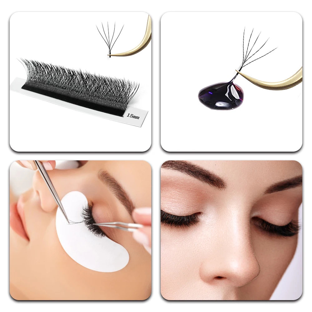 JB Jeyelabeau 3D 4D 5D W eyelashes Naturally curl Eyelash Premade volume fans lashes False 6D cilia 250714