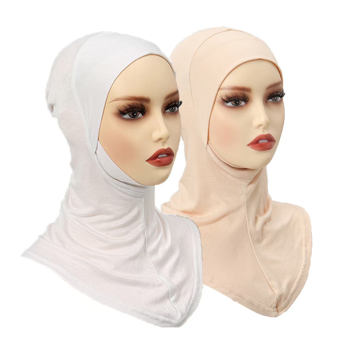 T1317 two-piece combination package chin pullover hat ladies face-lift chin long hat mercerized cotton ethnic headscarf