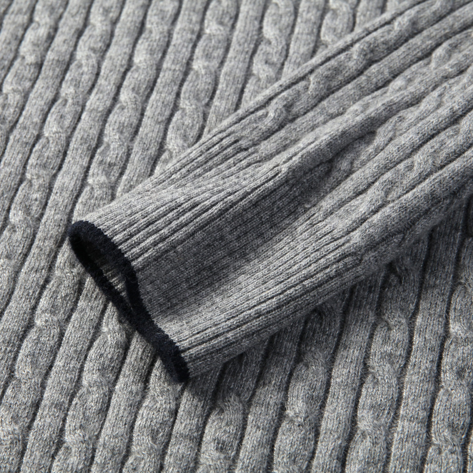 100% Cashmere Crew Neck Sweater Pit Stripe Texture Autumn and Winter Warm Knit Sweater