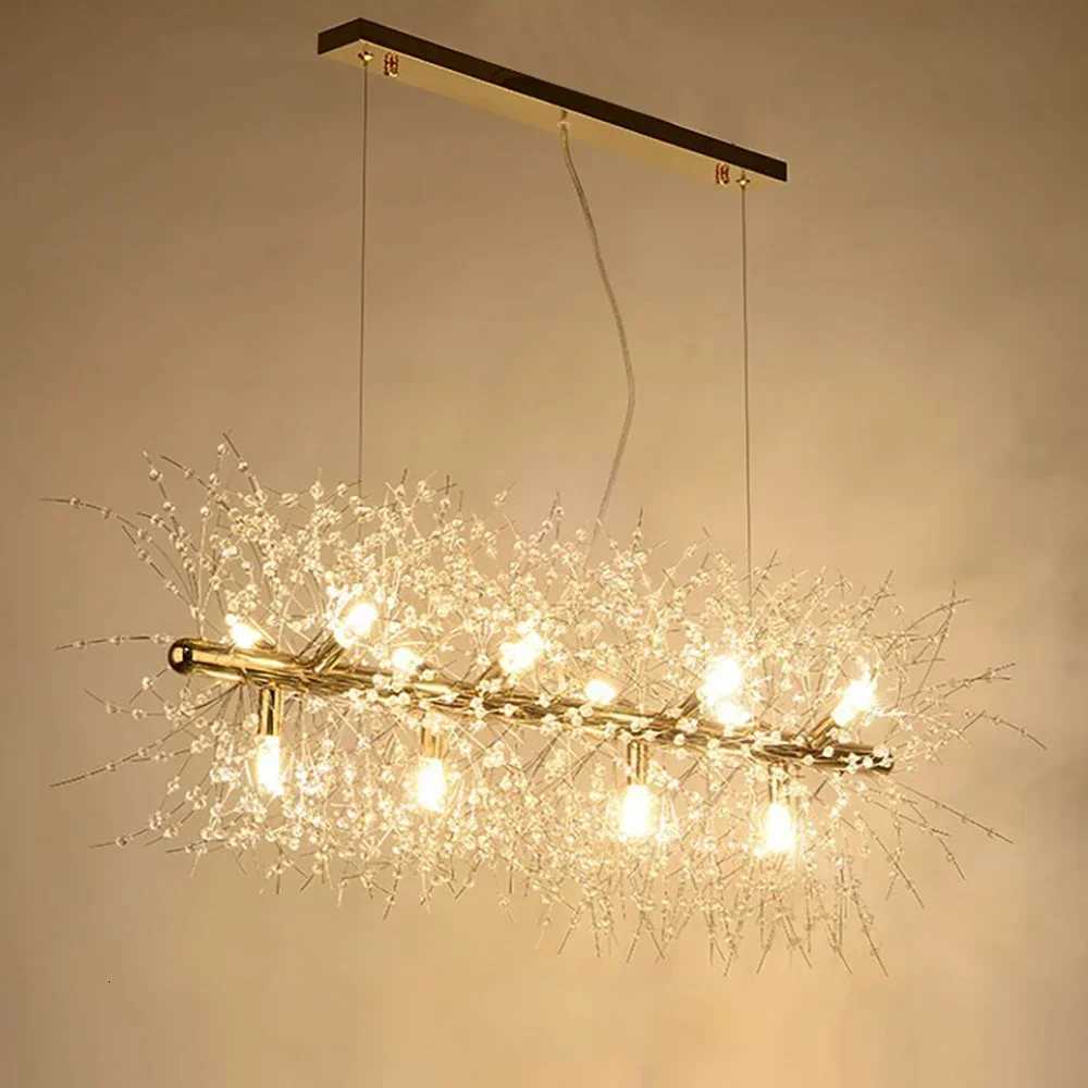 Modern Crystal Dandelion Chandelier Star Fireball Firefly Restaurant Shop Hotel Pendant Light Living Room Hanging Lamp for Decor XJ250725