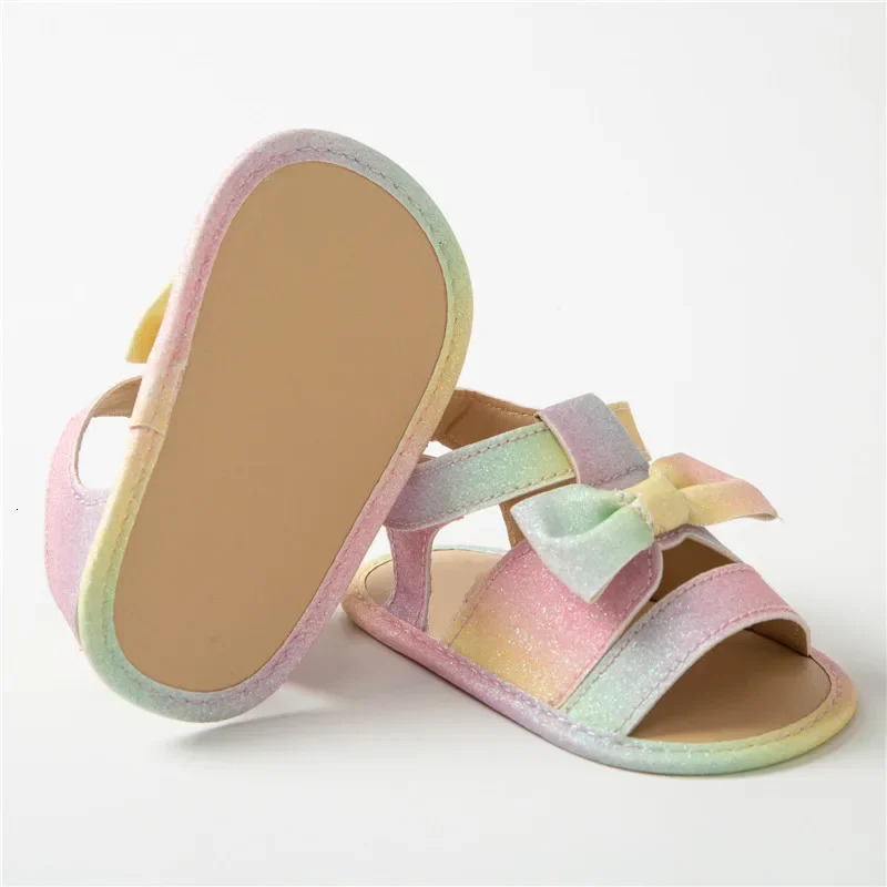 Fashion 018M born Pink Baby Shoes Soft Rubber Sole AntiSlip Sandals Casual Princess First Walkers 250725