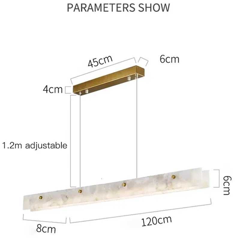 Modern Luxury Style Marble LED Chandelier For Dining Room Kitchen Bedroom Gold Decoration Pendant Lamp Design Suspension Light XJ250725