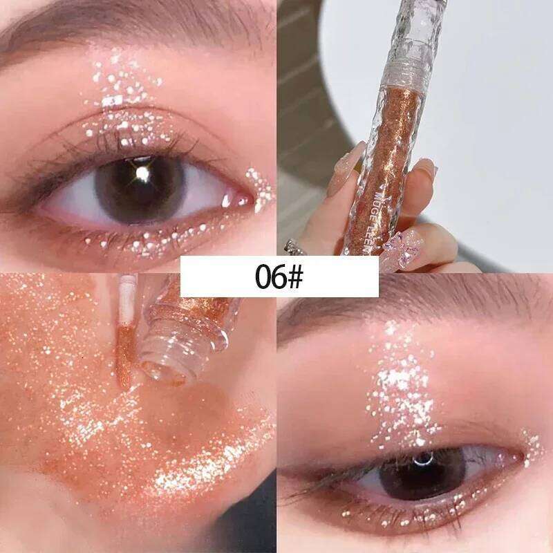 Liquid Glitter Eye Shadow Broken Dia Sequins Eyeliner Pearlescent Fine Flash Lying Silkworm Brightening Highlight Eyeshadow