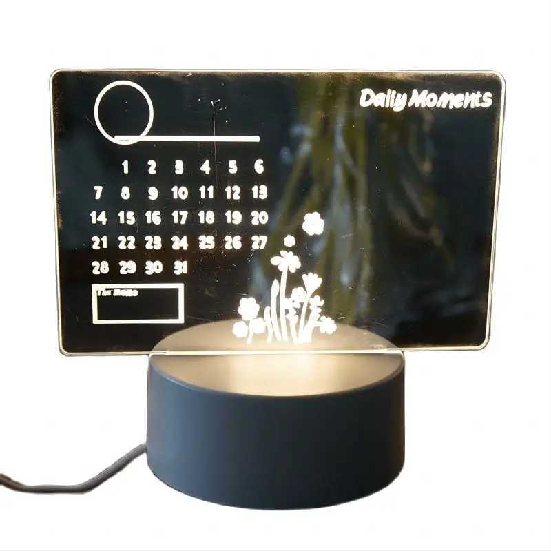 Creative LED Note Board Night Light USB Rewritable Message Board Warm Soft Light For Children Girlfriend Decoration Night Lamp XJ250725