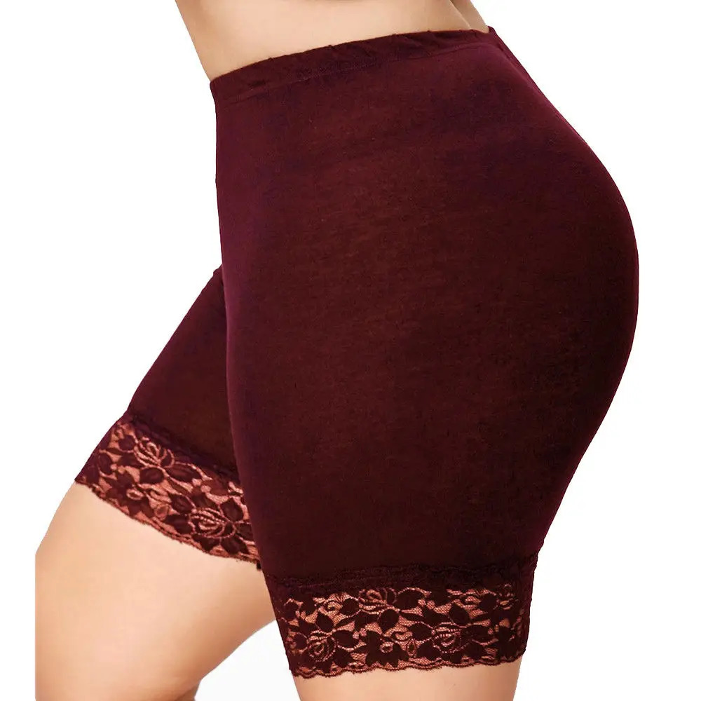 WomenS Plus Size Lace Stitching Sports Shorts Leggings XL High Waist Hollow Stretch XL4XL 250725