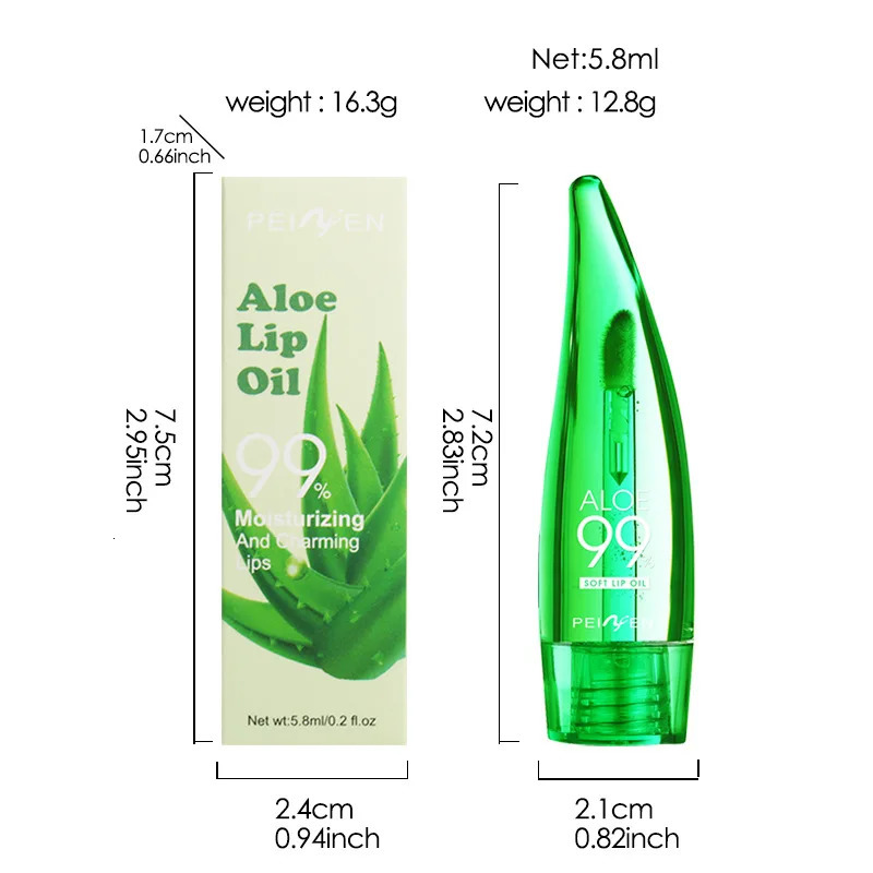 99 Aloe Vera Temperature changing Lip Balm Anti dryness Long lasting Moisturizing Transparent Liquid Care Product 250716