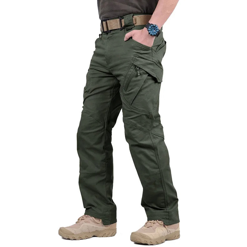 Mens Tactical Cargo Pants Classic Outdoor Hiking Trekking Men Joggers Military Multi Pocket Trousers 250724
