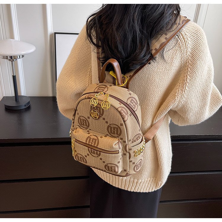 Luxury Brand Designer Bag Women's Bag New Luxury Ins Luxury bag Style Small Style Original Backpack Commuting Printed Niche Women's Double S